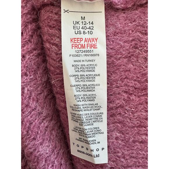 NEW TOPSHOP , NORDSTROM ~ High Neck Long Sleeve Oversized Sweater 4/6 - Picture 4 of 5